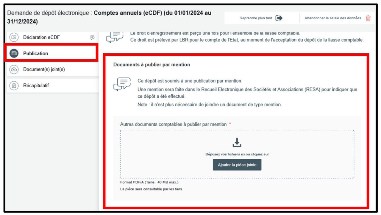 Filing of annual accounts (eCDF) - en
